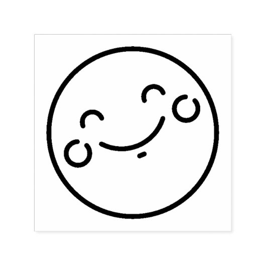 Happy Face Emoticon Zelfinkt Stempel (Design)