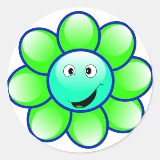 Happy Face Flower Stickers (Voorkant)