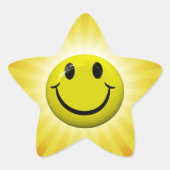 Happy Face Fun Yellow Star Stickers (Voorkant)