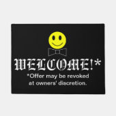 Happy Face Funny Welcome Mat (Voorkant)