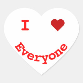 Happy Face Gepersonaliseerd Ik hoor iedereen Hart Sticker