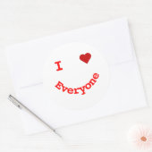 Happy Face Gepersonaliseerd Ik hoor iedereen Ronde Sticker (Envelop)