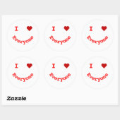 Happy Face Gepersonaliseerd Ik hoor iedereen Ronde Sticker (Vel)