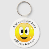 Happy Face Gepersonaliseerd Sleutelhanger (Voorkant)
