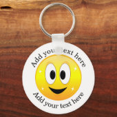 Happy Face Gepersonaliseerd Sleutelhanger (Voorkant)