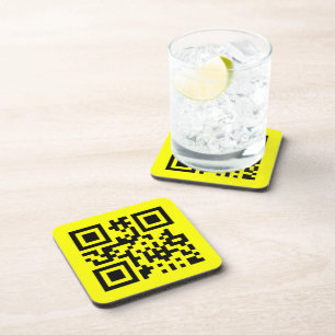 ☺ Happy Face glimlachend Emoji — QR-code Bier Onderzetter