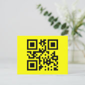 ☺ Happy Face glimlachend Emoji — QR-code Briefkaart (Staand voorkant)