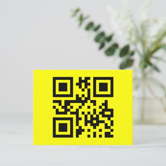 ☺ Happy Face glimlachend Emoji — QR-code Briefkaart (Staand voorkant)