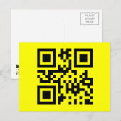 ☺ Happy Face glimlachend Emoji — QR-code Briefkaart (Voorkant / Achterkant)