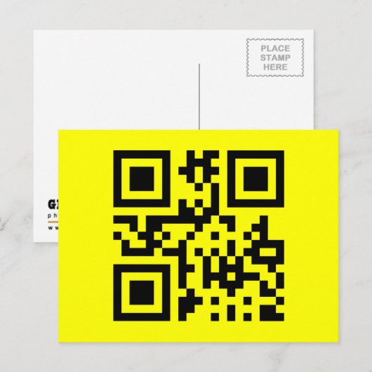 ☺ Happy Face glimlachend Emoji — QR-code Briefkaart (Voorkant / Achterkant)