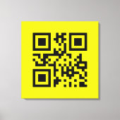 ☺ Happy Face glimlachend Emoji — QR-code Canvas Afdruk (Voorkant)