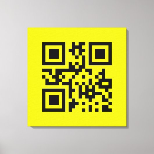 ☺ Happy Face glimlachend Emoji — QR-code Canvas Afdruk (Voorkant)