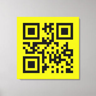 ☺ Happy Face glimlachend Emoji — QR-code Canvas Afdruk