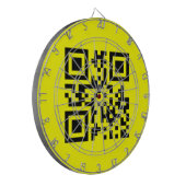 ☺ Happy Face glimlachend Emoji — QR-code Dartbord (Voorkant Links)
