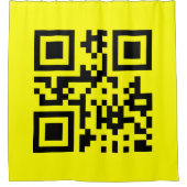 ☺ Happy Face glimlachend Emoji — QR-code Douchegordijn (Voorkant)