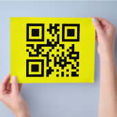 ☺ Happy Face glimlachend Emoji — QR-code Flyer (Hand)