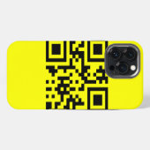 ☺ Happy Face glimlachend Emoji — QR-code iPhone Hoesje (Achterkant horizontaal)