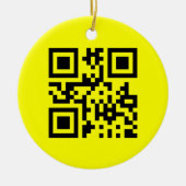 ☺ Happy Face glimlachend Emoji — QR-code Keramisch Ornament (Voorkant)