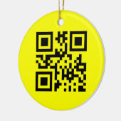 ☺ Happy Face glimlachend Emoji — QR-code Keramisch Ornament (Links)