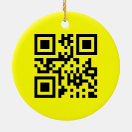 ☺ Happy Face glimlachend Emoji — QR-code Keramisch Ornament (Achterkant)