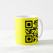 ☺ Happy Face glimlachend Emoji — QR-code Koffiemok (Voorkant rechts)