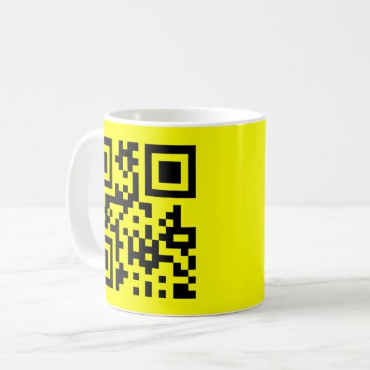 ☺ Happy Face glimlachend Emoji — QR-code Koffiemok (Voorkant links)