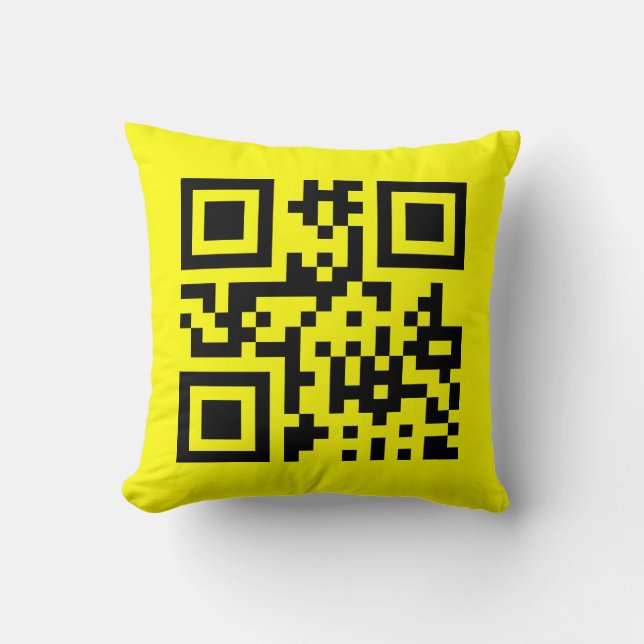 ☺ Happy Face glimlachend Emoji — QR-code Kussen (Voorkant)