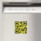 ☺ Happy Face glimlachend Emoji — QR-code Magneet (Insitu (Vaatwasser))