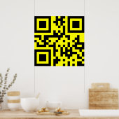 ☺ Happy Face glimlachend Emoji — QR-code Poster (Keuken)