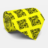 ☺ Happy Face glimlachend Emoji — QR-code Stropdas (Opgerold)