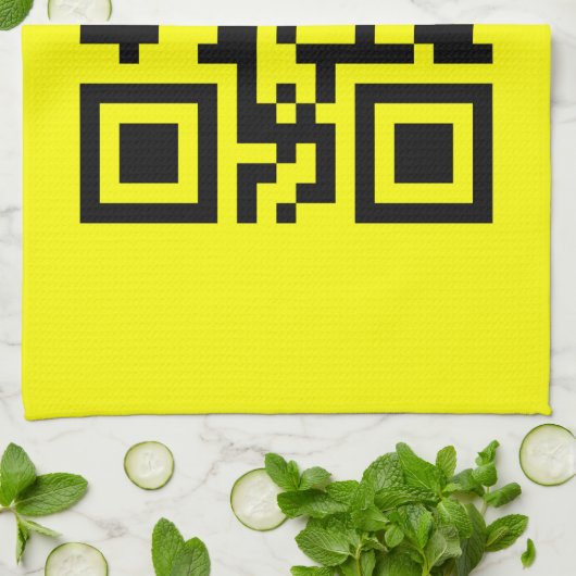 ☺ Happy Face glimlachend Emoji — QR-code Theedoek (Gevouwen)