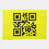 ☺ Happy Face glimlachend Emoji — QR-code Theedoek (Horizontaal)