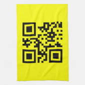 ☺ Happy Face glimlachend Emoji — QR-code Theedoek (Verticaal)