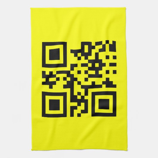 ☺ Happy Face glimlachend Emoji — QR-code Theedoek (Verticaal)