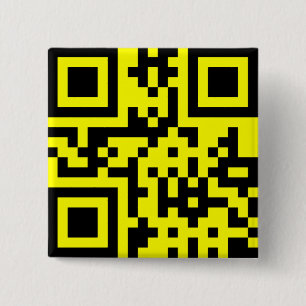 ☺ Happy Face glimlachend Emoji — QR-code Vierkante Button 5,1 Cm