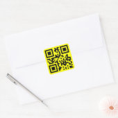 ☺ Happy Face glimlachend Emoji — QR-code Vierkante Sticker (Envelop)