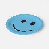 Happy Face Graphic | Blauw Papieren Bordje (Gekanteld)