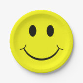 Happy Face Graphic | Geel Papieren Bordje (Voorkant)