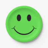 Happy Face Graphic | Groen Papieren Bordje (Voorkant)