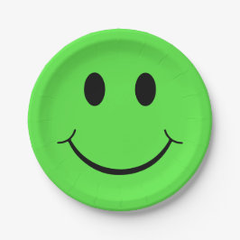 Happy Face Graphic | Groen Papieren Bordje