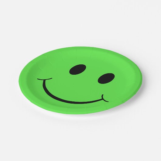 Happy Face Graphic | Groen Papieren Bordje (Gekanteld)