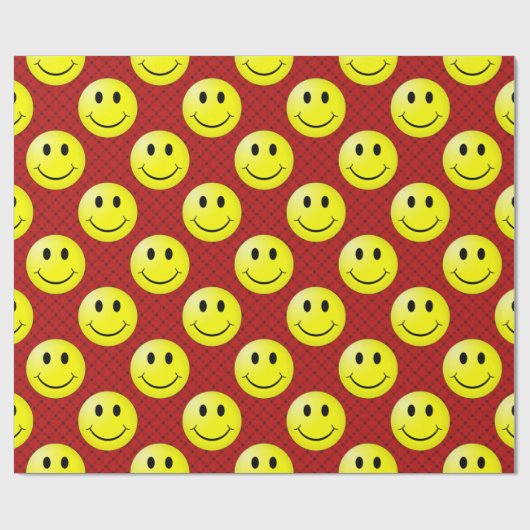 Happy Face Graphic Pattern Cadeaupapier (Vlak)