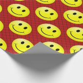 Happy Face Graphic Pattern Cadeaupapier (Hoek)
