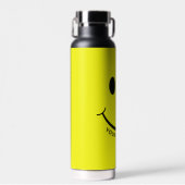 Happy Face Graphic Personalize Yellow Waterfles (Voorkant)