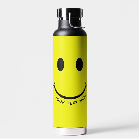 Happy Face Graphic Personalize Yellow Waterfles (Links)
