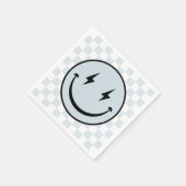 Happy Face Groovy Blue Boy Verjaardag Servet (Hoek)