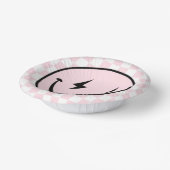 Happy Face Groovy roze meisje verjaardag Papieren Kommen (Gebogen)