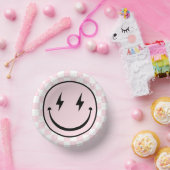 Happy Face Groovy roze meisje verjaardag Papieren Kommen (Feest)