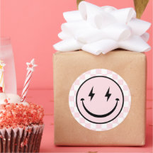 Happy Face Groovy roze meisje verjaardag