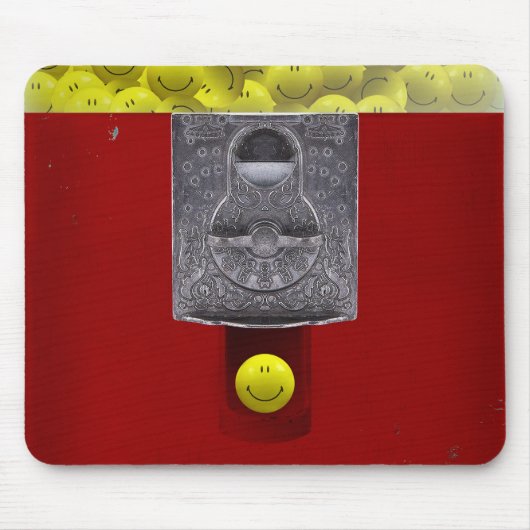 Happy Face Gumball Machine Mousepad Muismat (Voorkant)